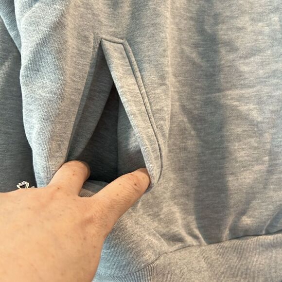 Hbat Half Zipper Embroidery Letter Splicing Stand Collar Sweater Street Loose - Picture 5 of 9